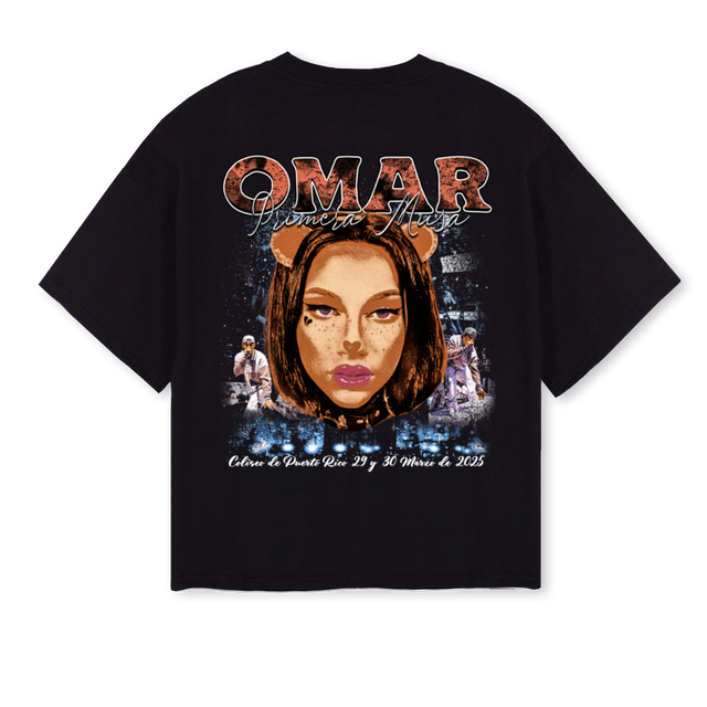 OUSI Black Oversized Boxy Tee.