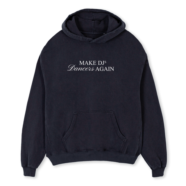 MDDA Vintage Black Oversized Hoodie.