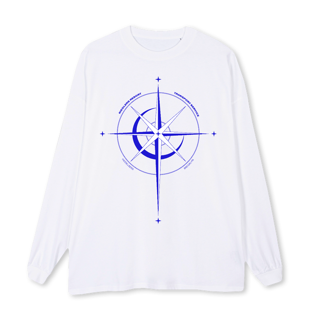FERRYVERSIONFOUR White Oversized LS Tee.