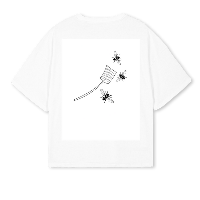 MARTA  White Oversized Boxy Tee.