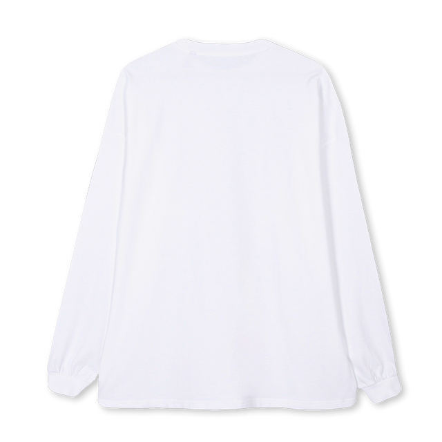 FCKCITYTEEWHITE White Oversized LS Tee.