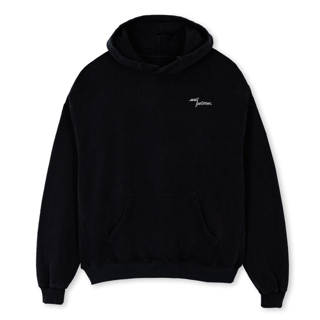 WAYP HD TOPO EINS Black Oversized Hoodie.