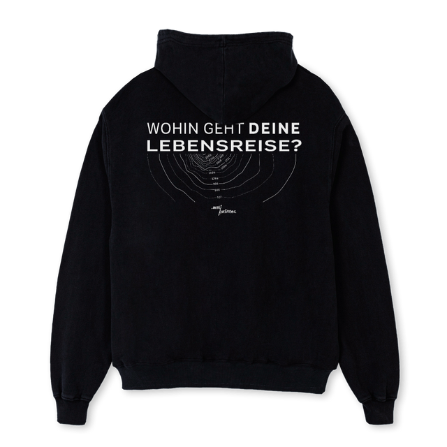 WAYP HD TOPO EINS Black Oversized Hoodie.