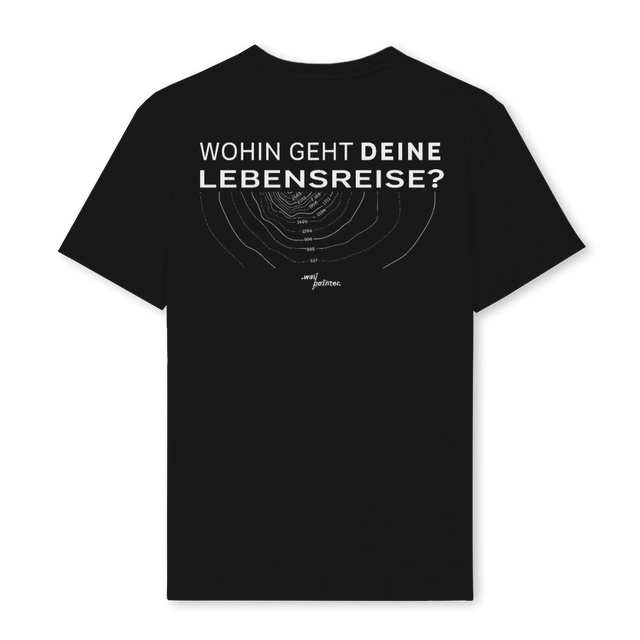 WAYPOINTER TOPO EINS Black Regular Tee.