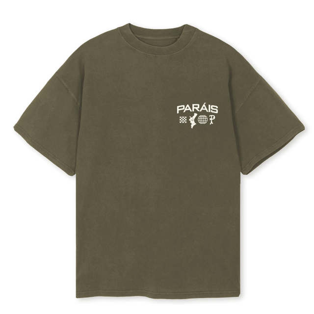 COSTA BLANCA SSL Vintage Olive Oversized Tee.