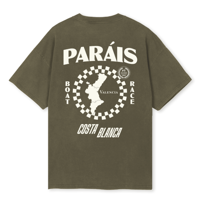 COSTA BLANCA SSL Vintage Olive Oversized Tee.
