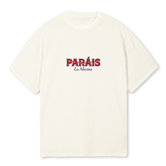 LAMARINA  Cream Oversized Tee.