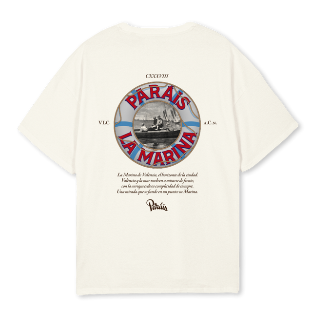 LAMARINA  Cream Oversized Tee.