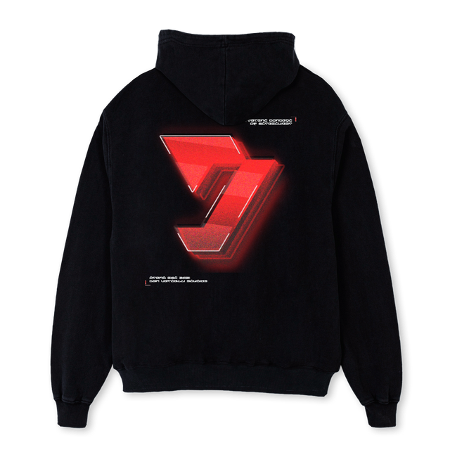 REDGLOWUP VARTALLI Black Oversized Hoodie.