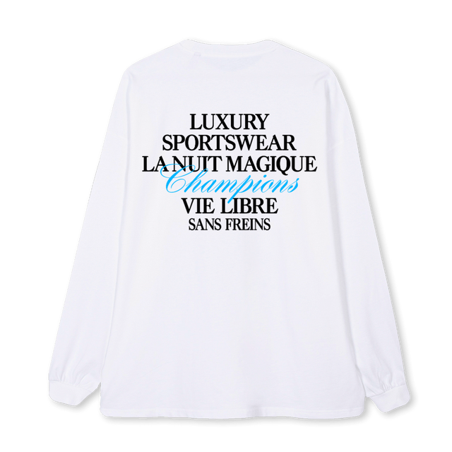 NEWLSLUXURYWHITE White Oversized LS Tee.