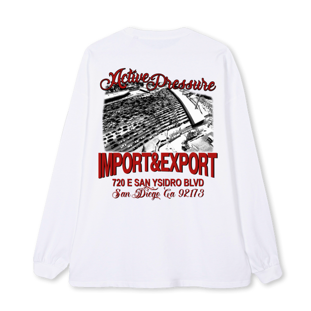 IMPORTLONGSLEEVE White Oversized LS Tee.