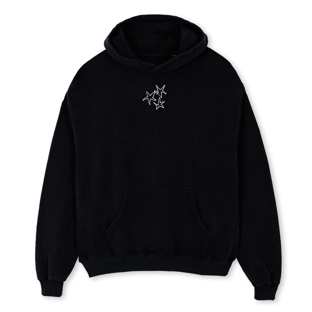 HOODIEBLACKTOURZWEI Black Oversized Hoodie.