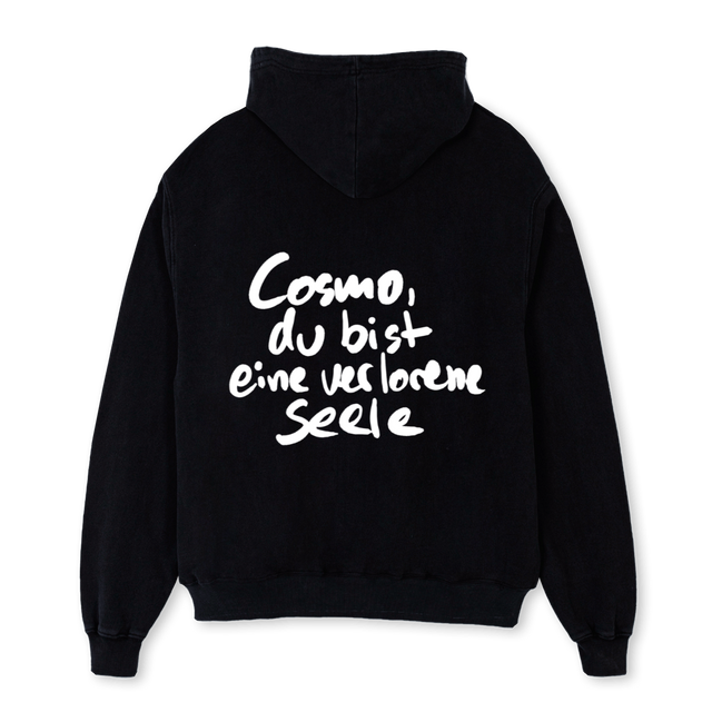 HOODIEBLACKTOURZWEI Black Oversized Hoodie.