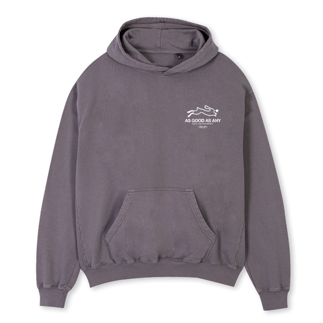 AGAARABBIT Pigment Grey Oversized Hoodie.