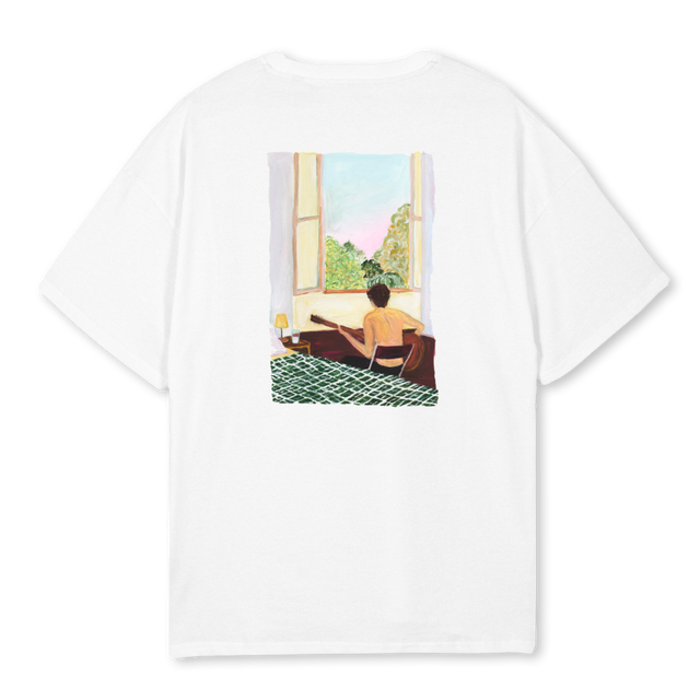 TIMJUWHITE White Oversized Tee.