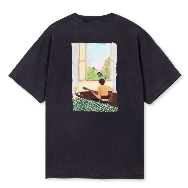 TIMJUBLACK Vintage Black Oversized Tee.