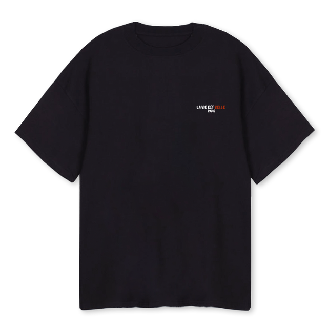 GEXECIQNOIRVDEUX Black Oversized Tee.