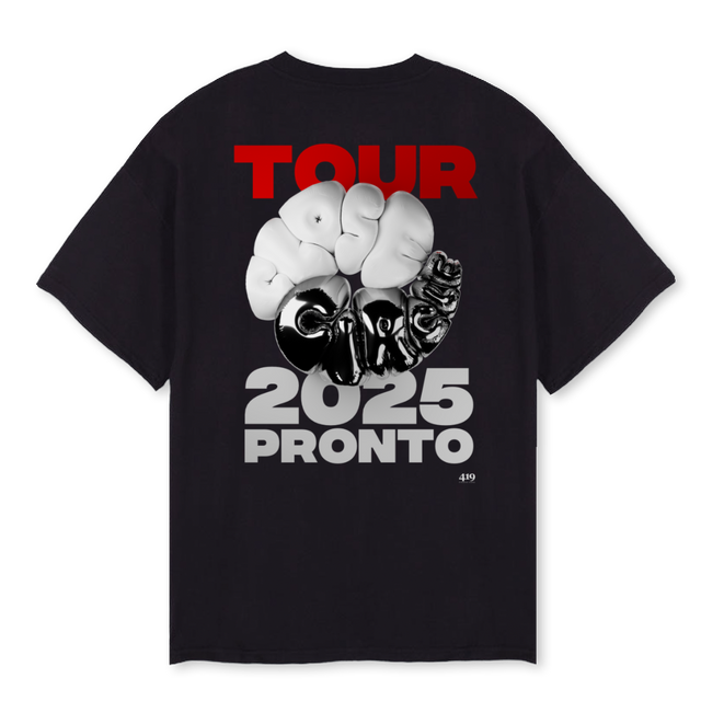 CLOSECIRCLE Black Oversized Tee.