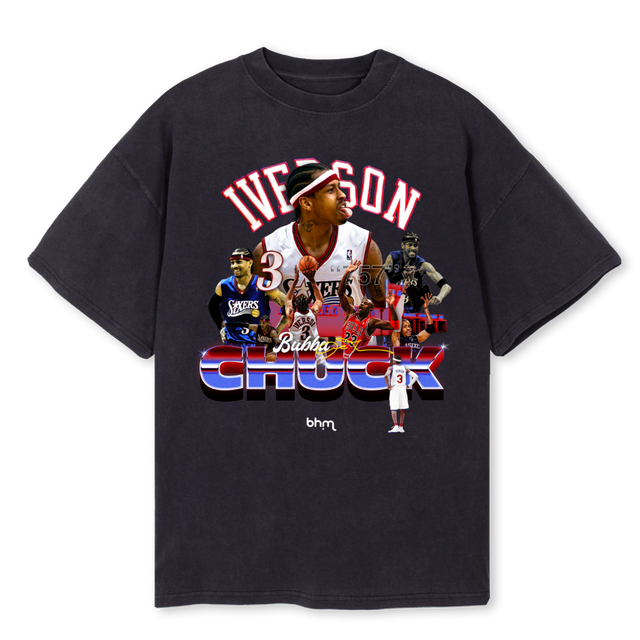 IVERSON Vintage Black Oversized Tee.