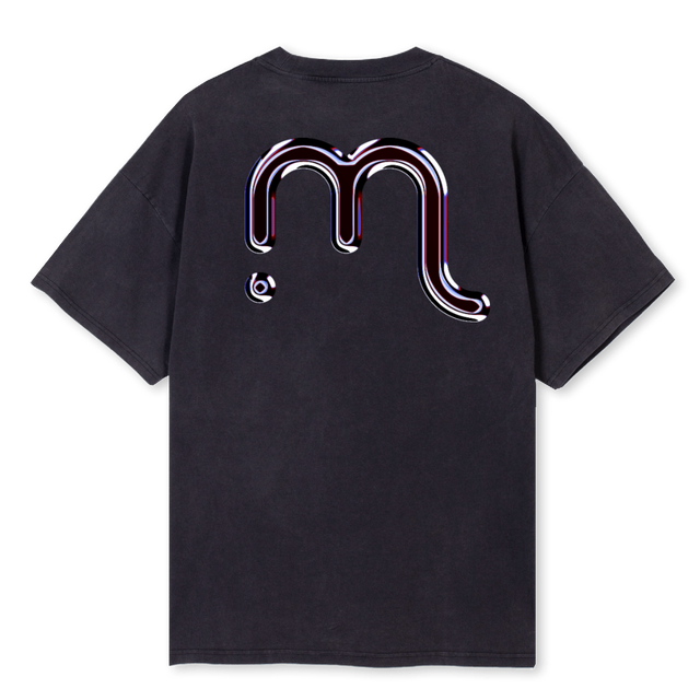 IVERSON Vintage Black Oversized Tee.