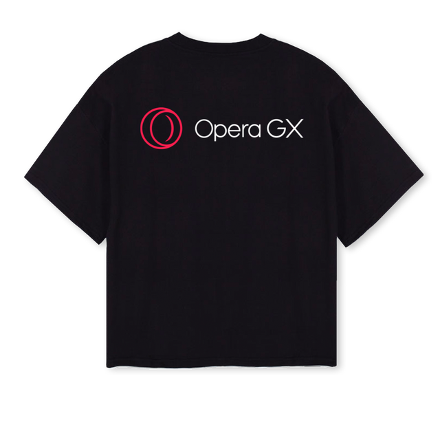 GXBOXYTEETEST Black Oversized Boxy Tee.