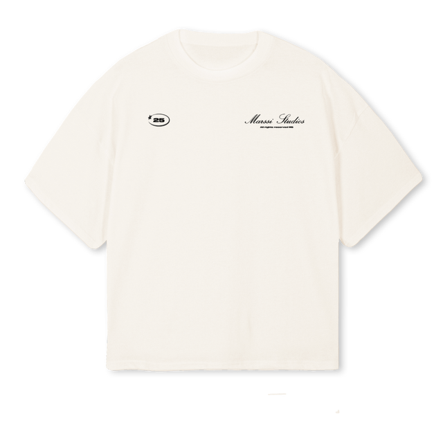 MSANGELS Vintage White Oversized Boxy Tee.