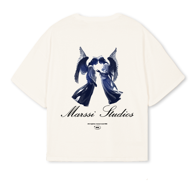 MSANGELS Vintage White Oversized Boxy Tee.