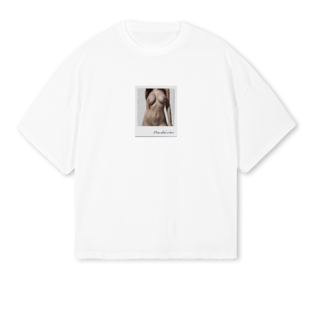 MOUNTAINVIEW White Oversized Boxy Tee.