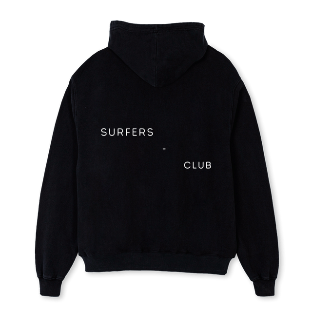 EXCLUSIVESURFERSCLUB Black Oversized Hoodie.