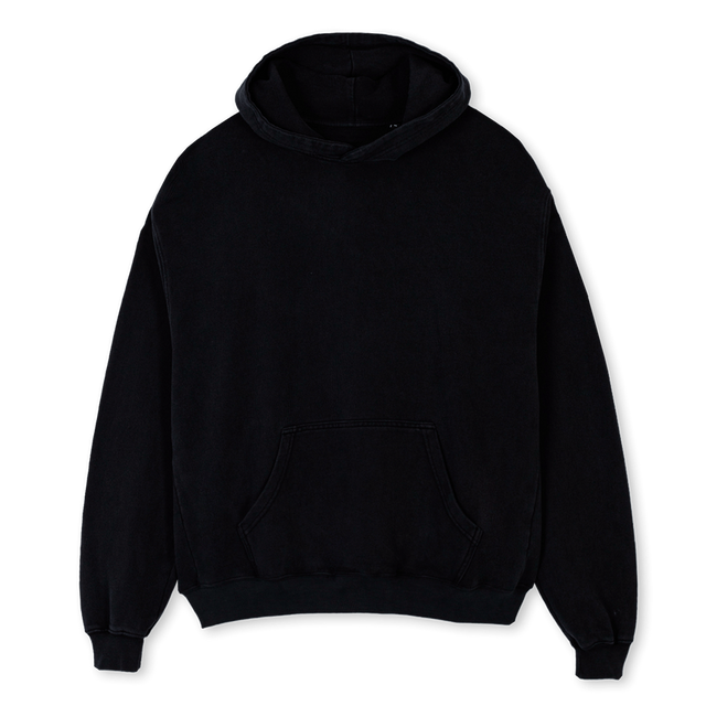 SURFERSCLUB Black Oversized Hoodie.