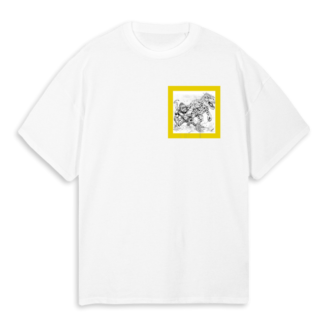 KING  White Oversized Tee.
