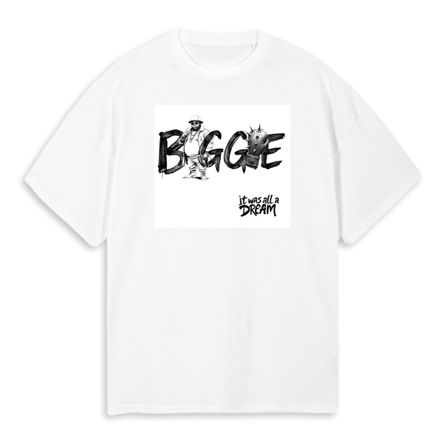 BIGGIE  White Oversized Tee.