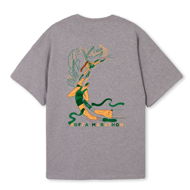 ROFFA_1 Grey Marl Oversized Tee.