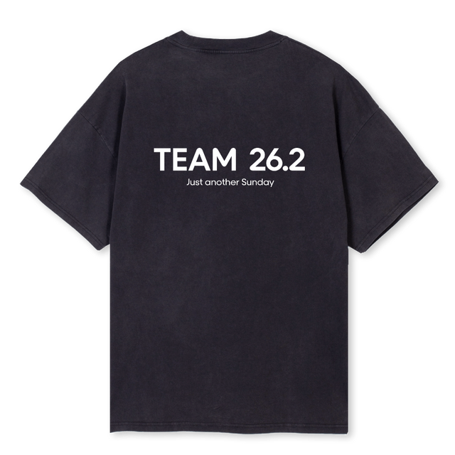 TEAMMARA Vintage Black Oversized Tee.