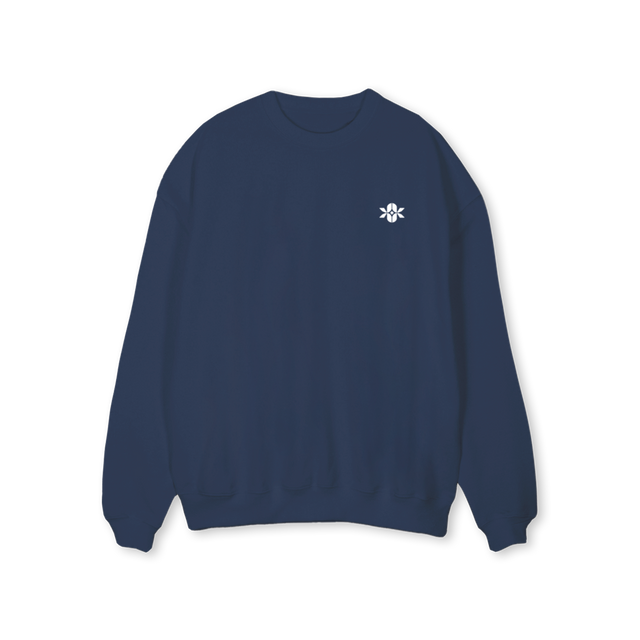 CREWBIRDP KHLK Navy Blue Regular Crewneck Sweater.