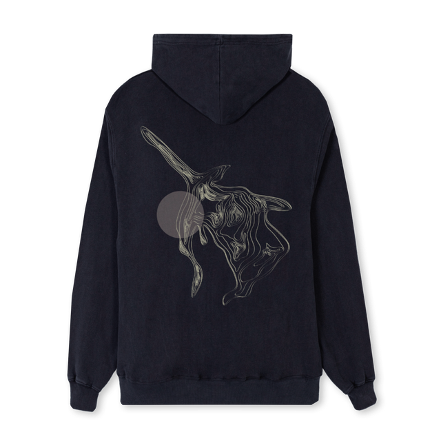 OKVNGOEMGREEN Vintage Black Regular Hoodie.