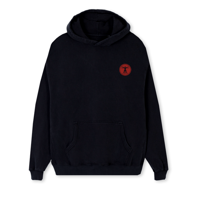 HOODIEMATTERREDFLOGO Black Regular Hoodie.