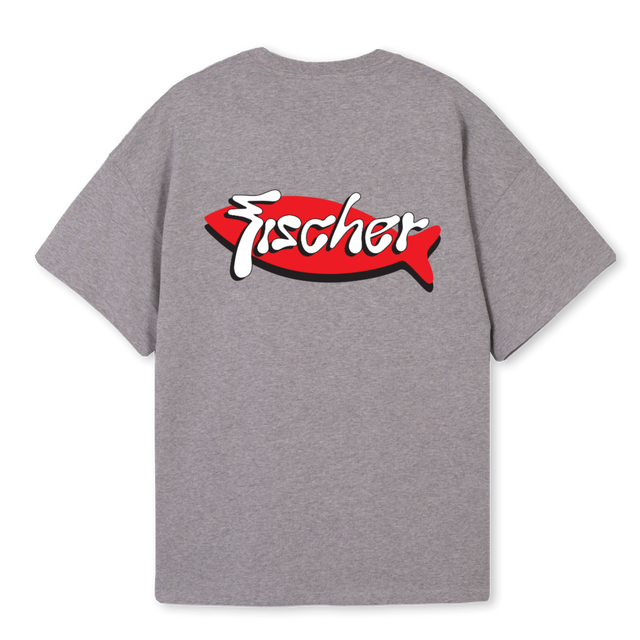 FISCHER SURFTEE Grey Marl Oversized Tee.
