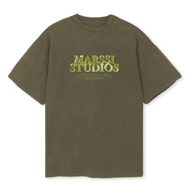 MSLADY Vintage Olive Oversized Tee.