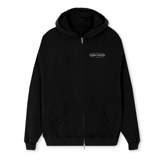 SUCCESS Black Regular Zipped Hoodie.
