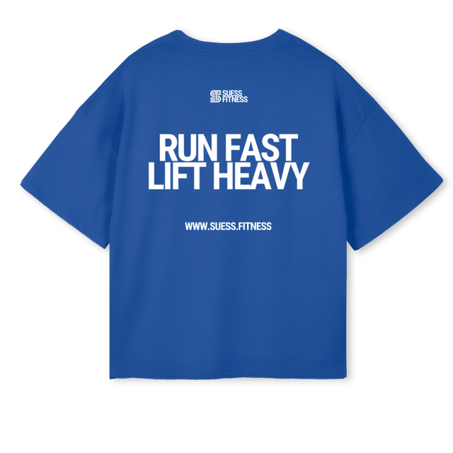 FRÜHLINGFEMALE Cobalt Blue Oversized Boxy Tee.