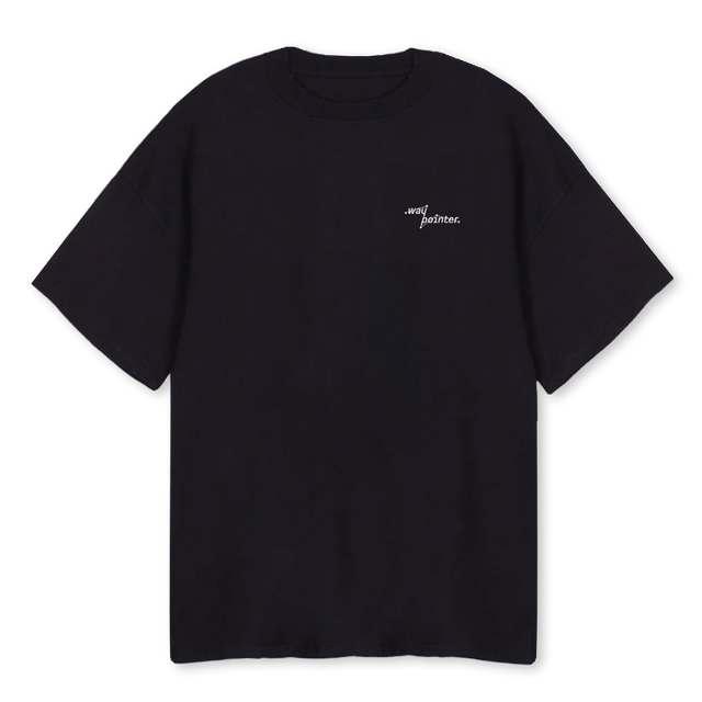 WAYP TOPO OVERS EINS Black Oversized Tee.