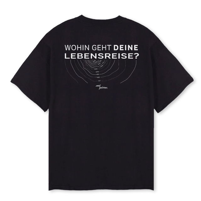 WAYP TOPO OVERS EINS Black Oversized Tee.