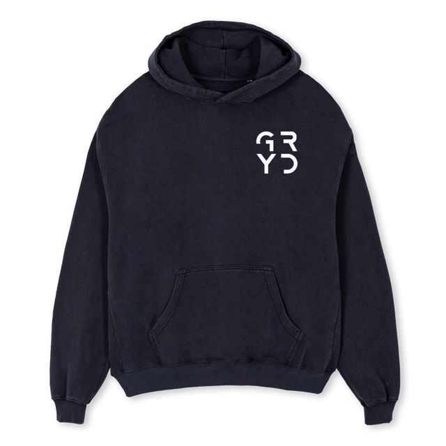 OVERSIZEDHOODIESQUAR Vintage Black Oversized Hoodie.