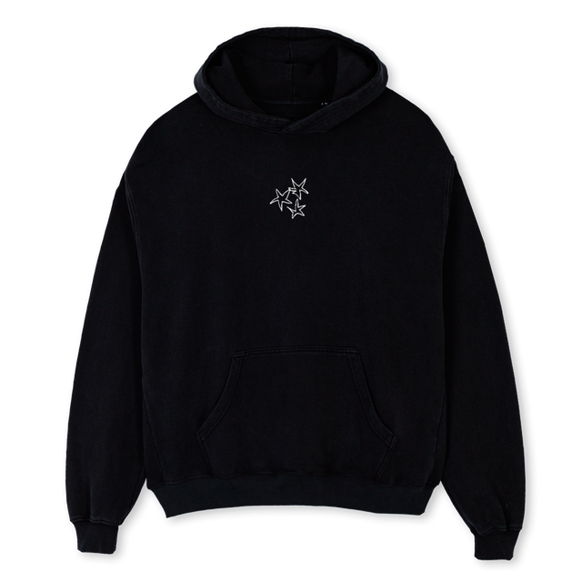 HOODIEZWEIPUNKTNULL Black Oversized Hoodie.