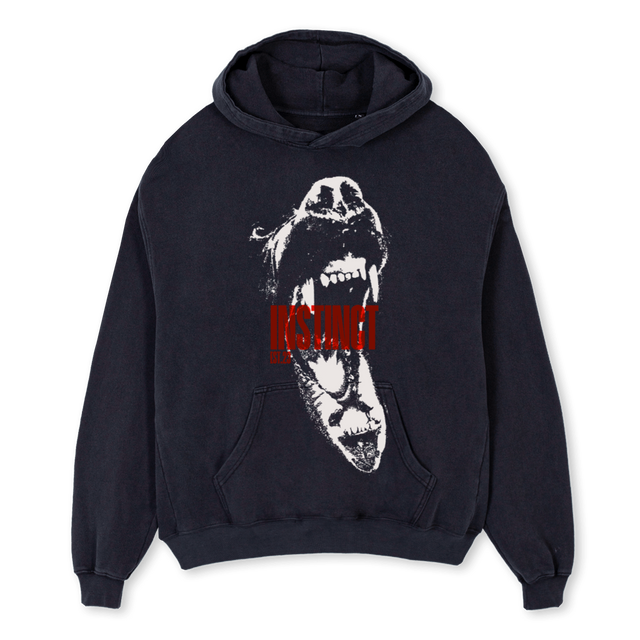 BITE Vintage Black Oversized Hoodie.