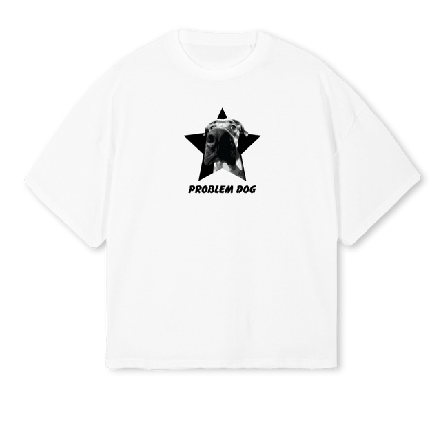 PROBLEM WA White Oversized Boxy Tee.
