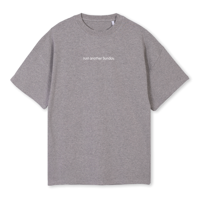 SUNDAY Grey Marl Oversized Tee.