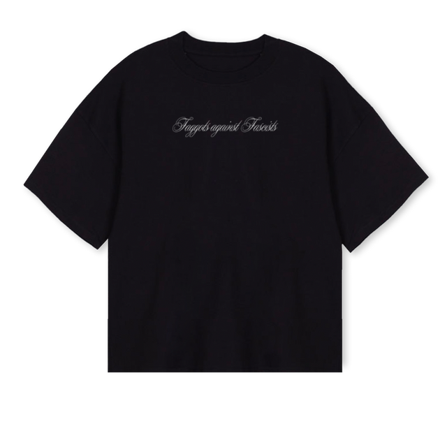 FAFSHIRT Black Oversized Boxy Tee.