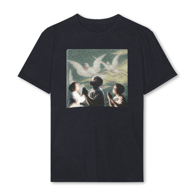 PRAYINGKIDS Vintage Black Regular Tee.